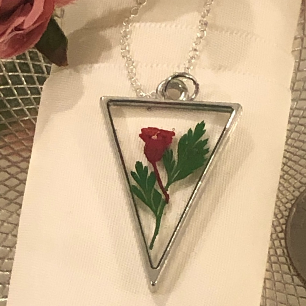 Real Pressed Flower Pendant